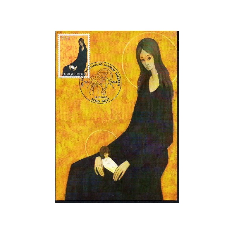 Belgia 1995, Boże Narodzenie, Matka Boska. Karta maksimum