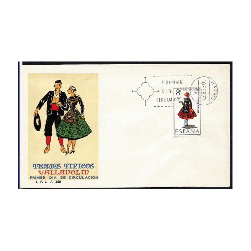 Hiszpania 1971, Stroje, kostiumy. FDC