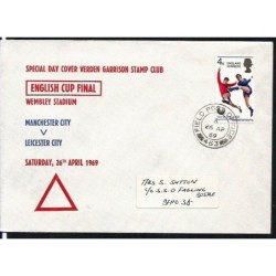 Wielka Brytania 1969, Piłka nożna, Puchar Anglii, Manchester-Leicester. Field Post Office