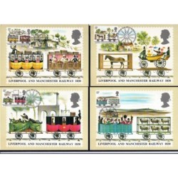 Wielka Brytania 1980, Kolej, pociągi. Karty maksimum