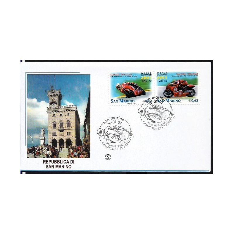 San Marino 2002, Motocykl, sport, wyścigi. FDC