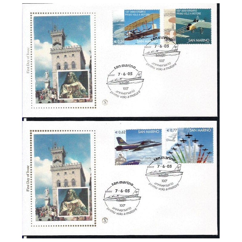 San Marino 2003, Lotnictwo, historia. FDC