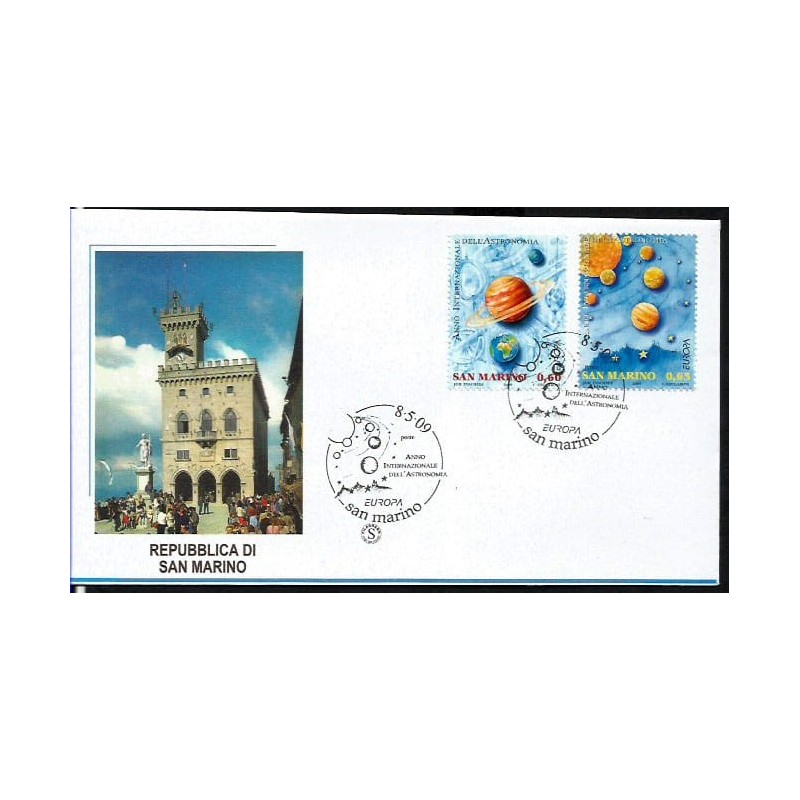 San Marino 2009, EUROPA CEPT: astronomia. FDC