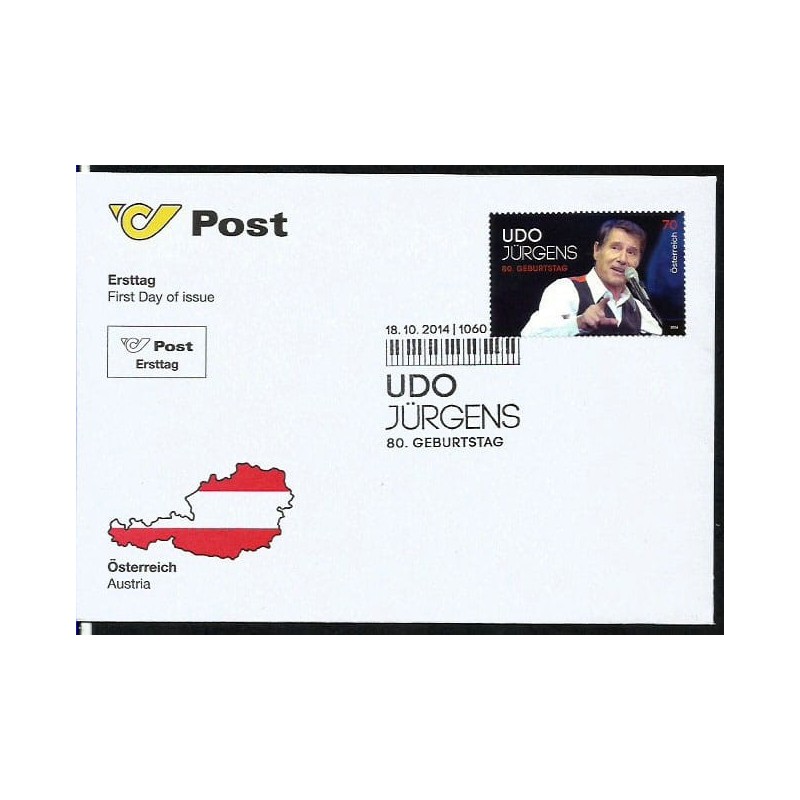 Austria 2014, Udo Jurgens, muzyka. FDC