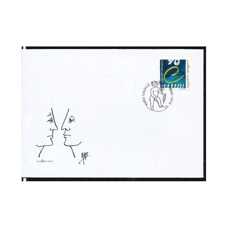 Liechtenstein 1999, Rada Europy. FDC