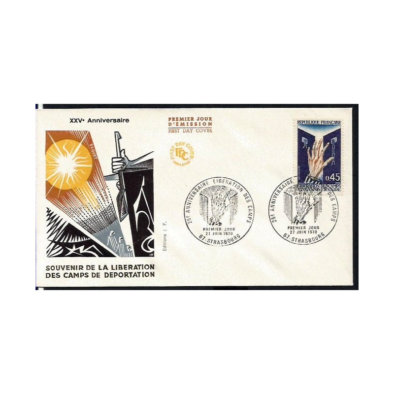 Francja 1970, Obozy koncentracyjne, II wojna. FDC