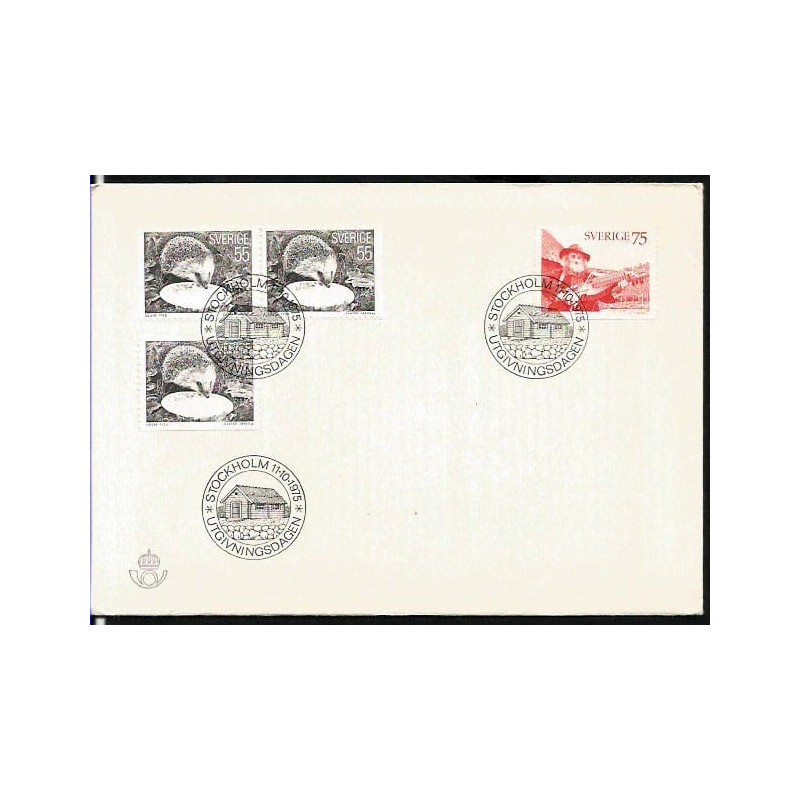 Szwecja 1975, Jeż, jeże, muzyka, CZ. SŁANIA. FDC