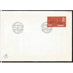 Szwecja 1975, Przekaz pocztowy. CZ. SŁANIA. FDC