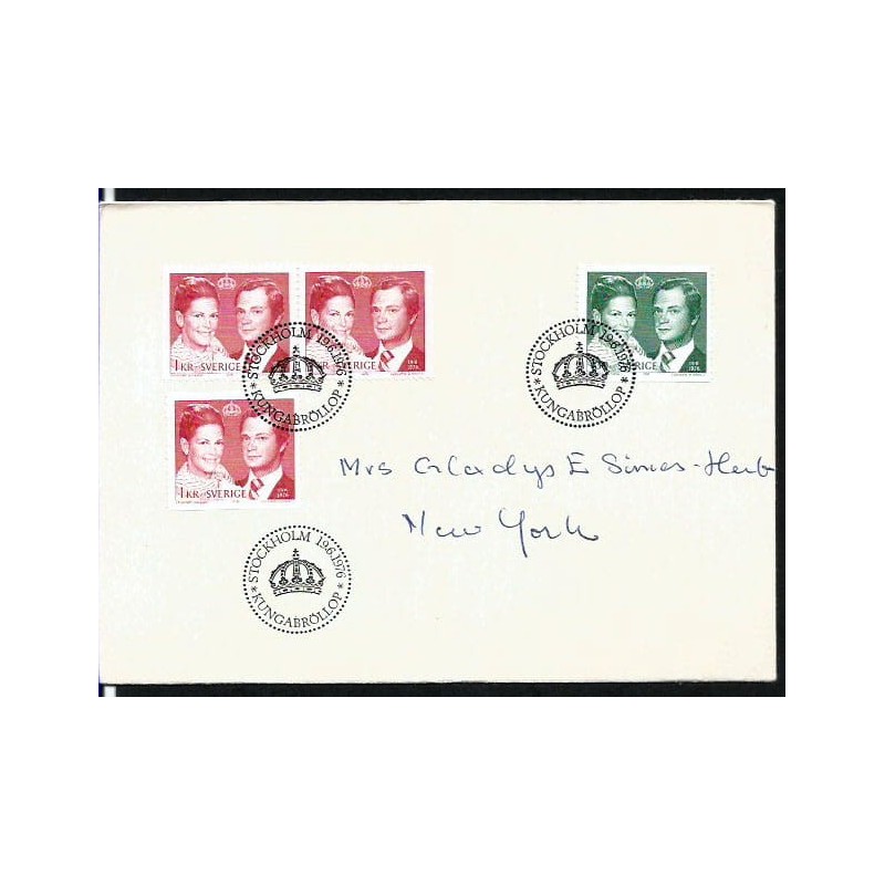 Szwecja 1976, Król. CZ. SŁANIA. FDC