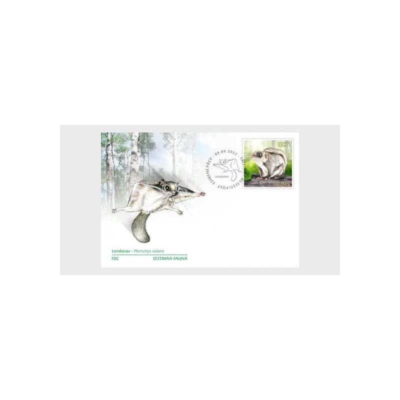 Estonia 2022, Wiewiórka polatucha. FDC