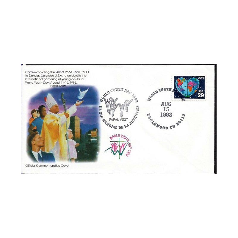USA 1993, Papież Jan Paweł II. Światowe Dni Młodzieży. Englewood