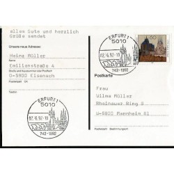 Niemcy 1992, Erfurt, zabytki. Erfurt