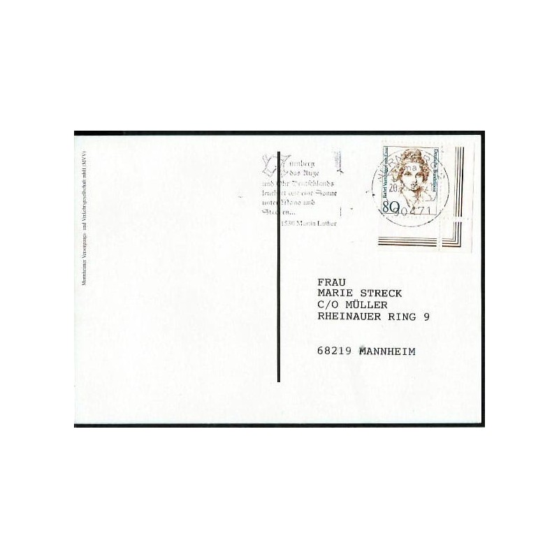 Niemcy 1996, Marcin Luter, cytat, reformacja. Norymberga