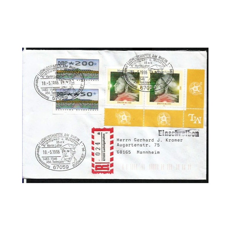 Niemcy 1996, Marcin Luter, reformacja. Ludwigshafen, polecony