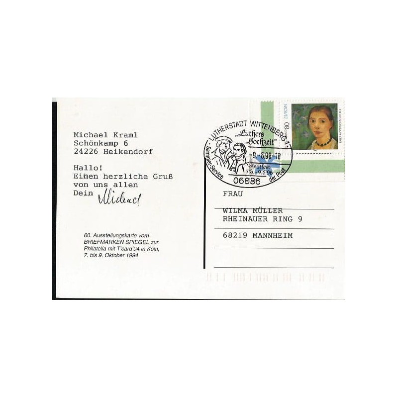 Niemcy 1996, Marcin Luter, reformacja. Lutherstadt Wittenberg