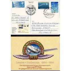 Holandia 1984, Samolot, lot okolicznościowy Australia Melbourne