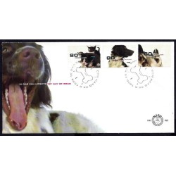 Holandia 1998, Zwierzęta domowe, psy, kot, królik. FDC