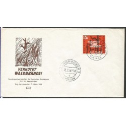 Niemcy 1958, Drzewa, ochrona. FDC