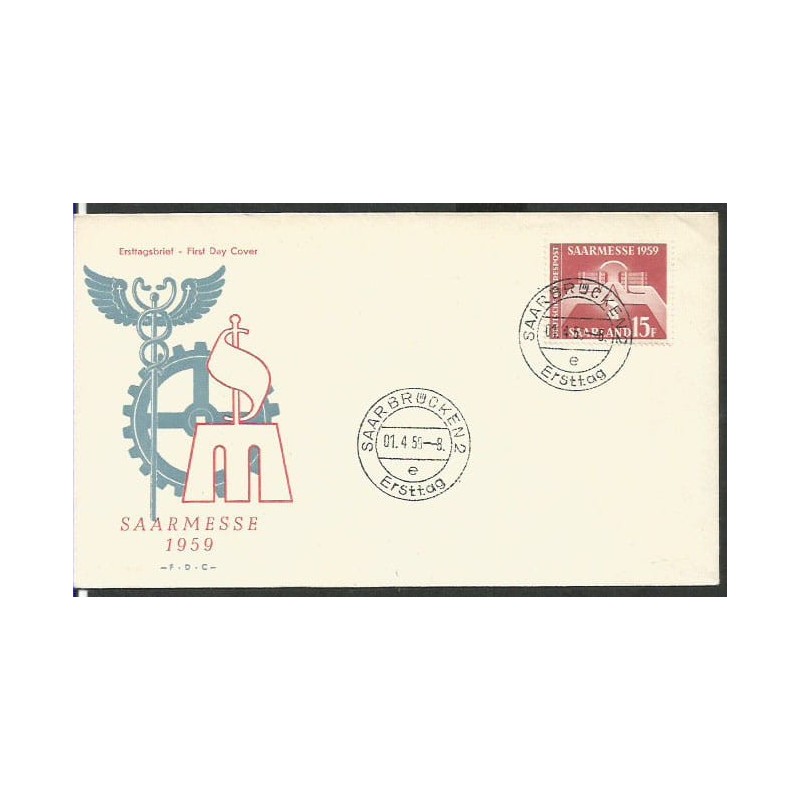Niemcy 1959, Targi, SAAR. FDC