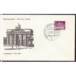 Niemcy 1963, Berlin, brama brandenburska. FDC