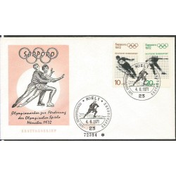 Niemcy 1971, Olimpiada Sapporo, łyżwiarstwo. FDC