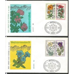 Niemcy 1975, Kwiaty. 2 FDC.