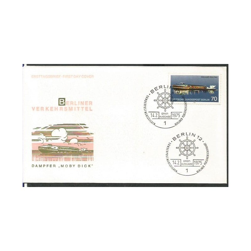 Niemcy 1975, Statek Moby Dick, wieloryb. FDC