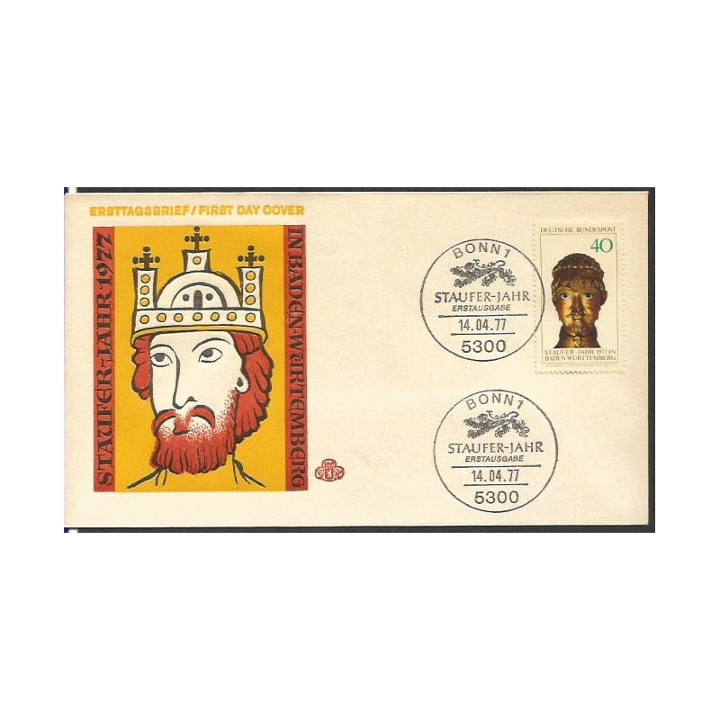 Niemcy 1977, Dynastia Hohenstaufów, cesarz, król. FDC