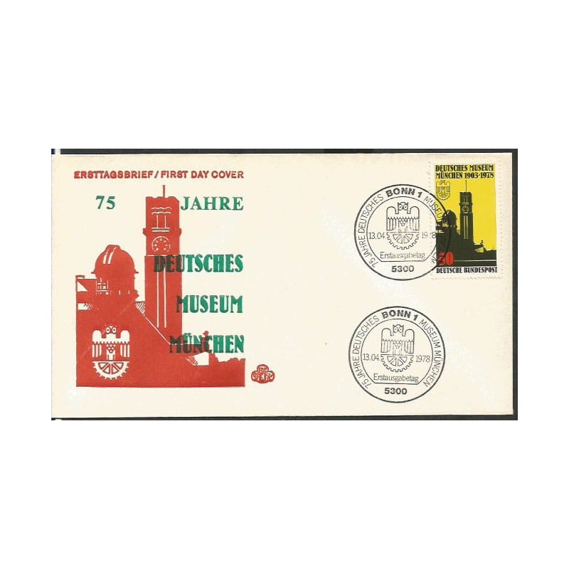 Niemcy 1978, Muzeum niemieckie. FDC