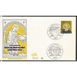 Niemcy 1980, Święty Benedykt z Nursji. FDC