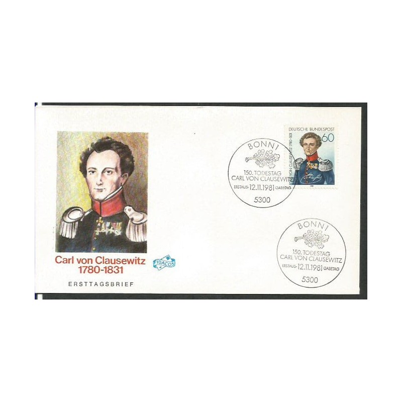 Niemcy 1981, Carl Von Clausewitz, wojsko. FDC