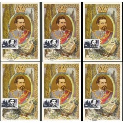 Niemcy 1986, Król Bawarii Ludwik II, pałac. Karta maksimum x 6