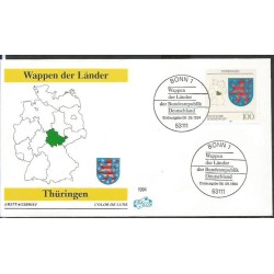 Niemcy 1994, Turyngia, herb. FDC