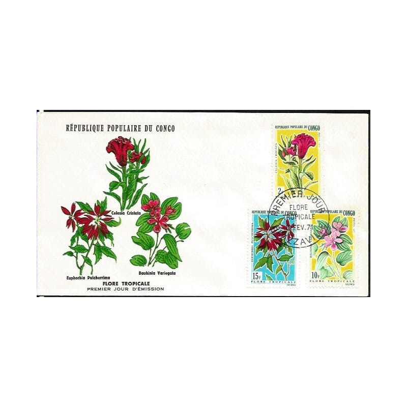 Kongo 1971, Flora, kwiaty. FDC