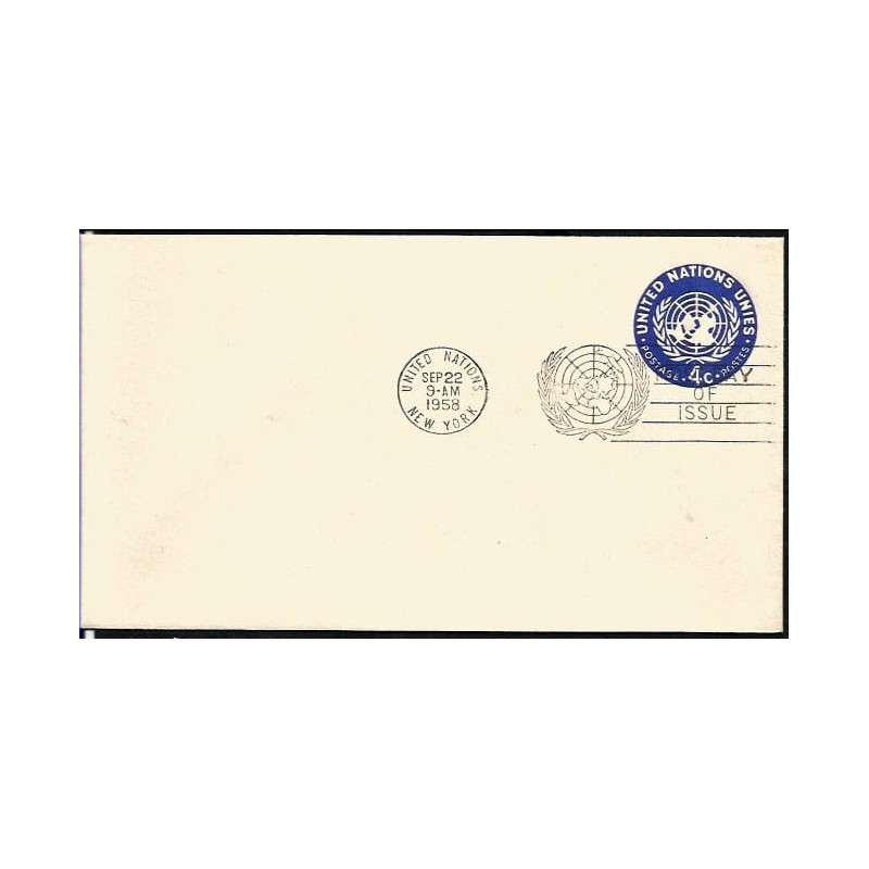 ONZ 1958, Ck z datownikiem FDC