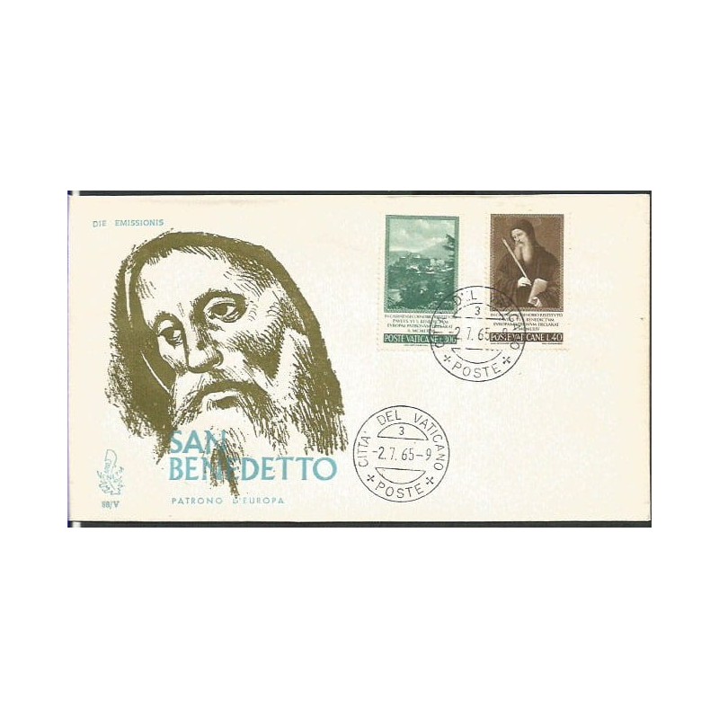 Watykan 1964, Święty Benedykt. FDC