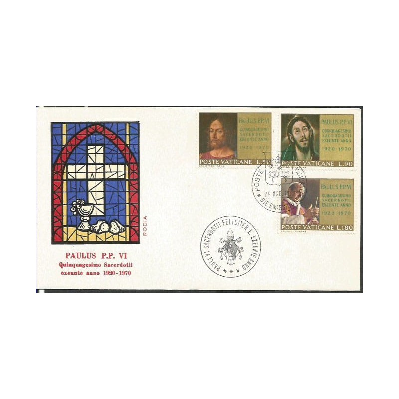 Watykan 1970, Papież Paweł VI. FDC