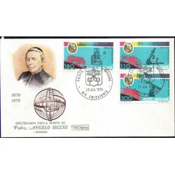 Watykan 1979, A. Secchi, matematyka, astronomia, fizyka. FDC