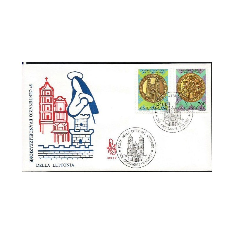 Watykan 1987, Chrystianizacja Łotwy. FDC