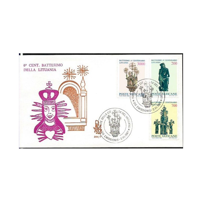 Watykan 1987, Chrzest Litwy. FDC