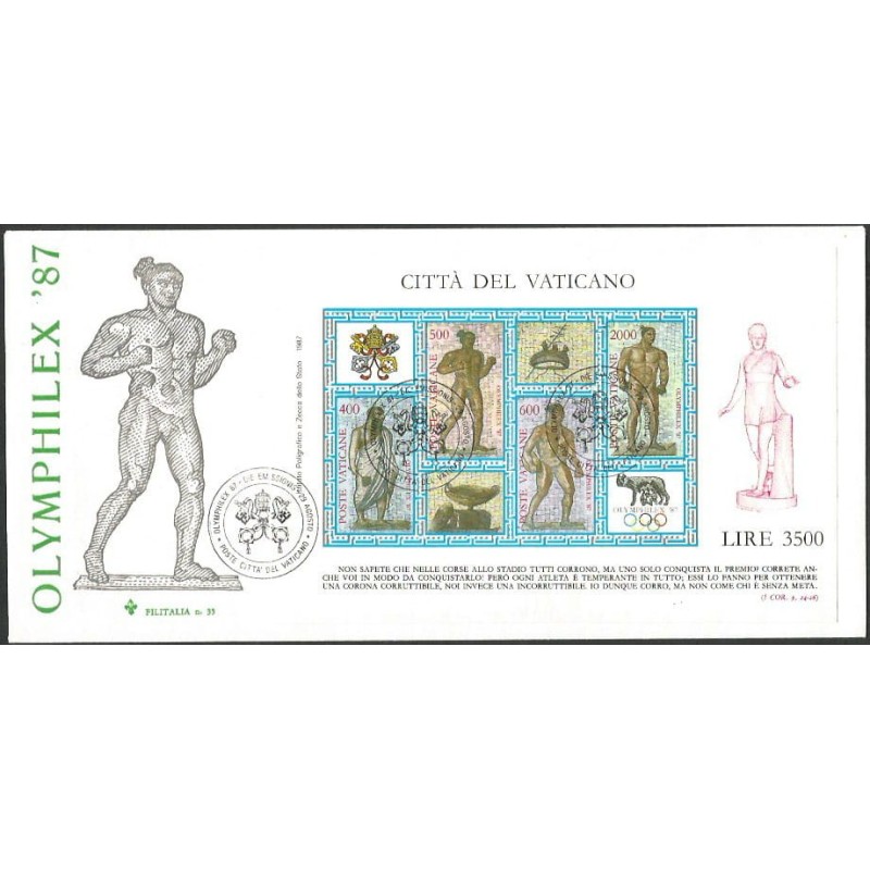 Watykan 1987, Olymphilex, olimpiada. FDC