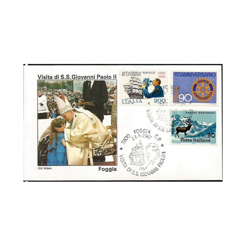 Włochy 1987, Papież Jan Paweł II. Wizyta w Foggia