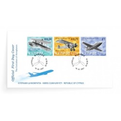 Cypr 2021, Samoloty, lotnictwo. FDC