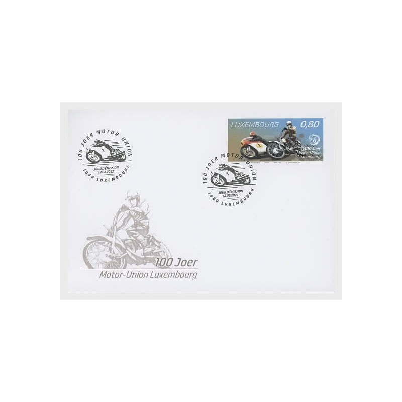 Luksemburg 2022, Motocykl, Związek Motorowy. FDC