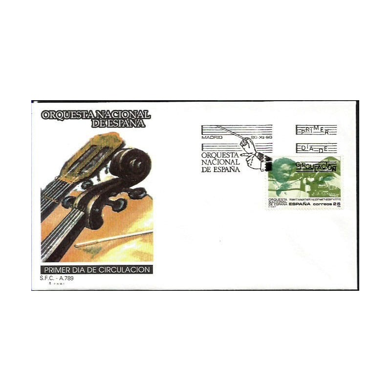 Hiszpania 1990, Muzyka, orkiestra. FDC