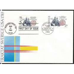 USA 1983, Traktat ze Szwecją. CZ. SŁANIA. Wspólne FDC