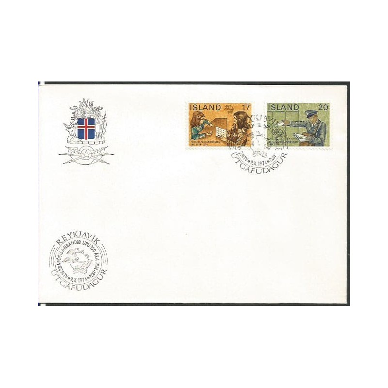 Islandia 1974, Światowy Związek Pocztowy UPU. FDC