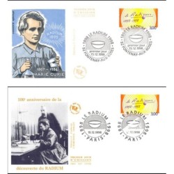 Francja 1998, Chemia, okrycie radu przez M. Curie. 2 FDC