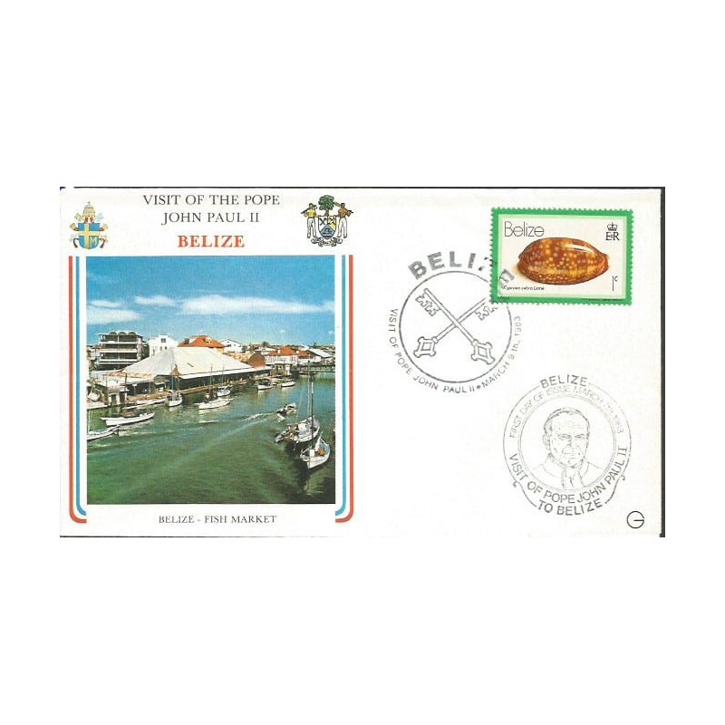 Belize 1983, Papież Jan Paweł II. FDC