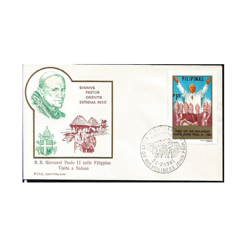 Filipiny 1981, Papież Jan Paweł II. Datownik